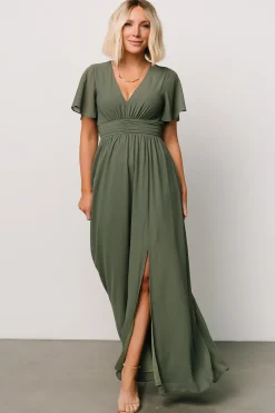 Fashion Baltic Born Ramona Maxi Dress | Dark Sage DarkSage