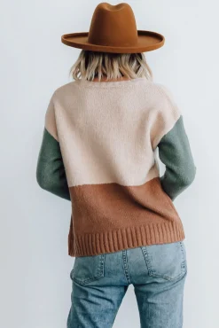 New Baltic Born Randi Color Block Sweater | Natural
