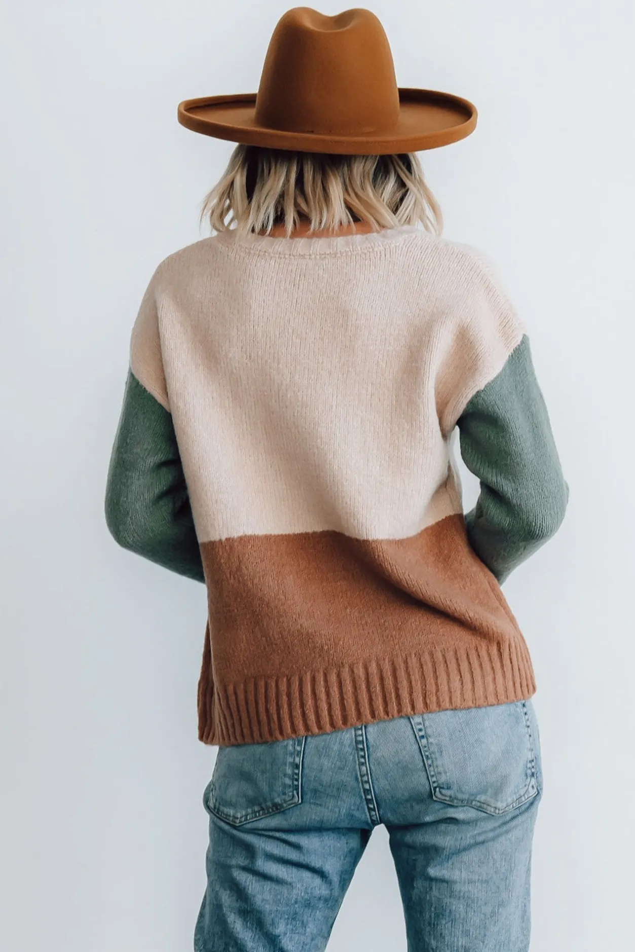 New Baltic Born Randi Color Block Sweater | Natural