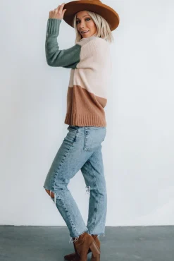 New Baltic Born Randi Color Block Sweater | Natural
