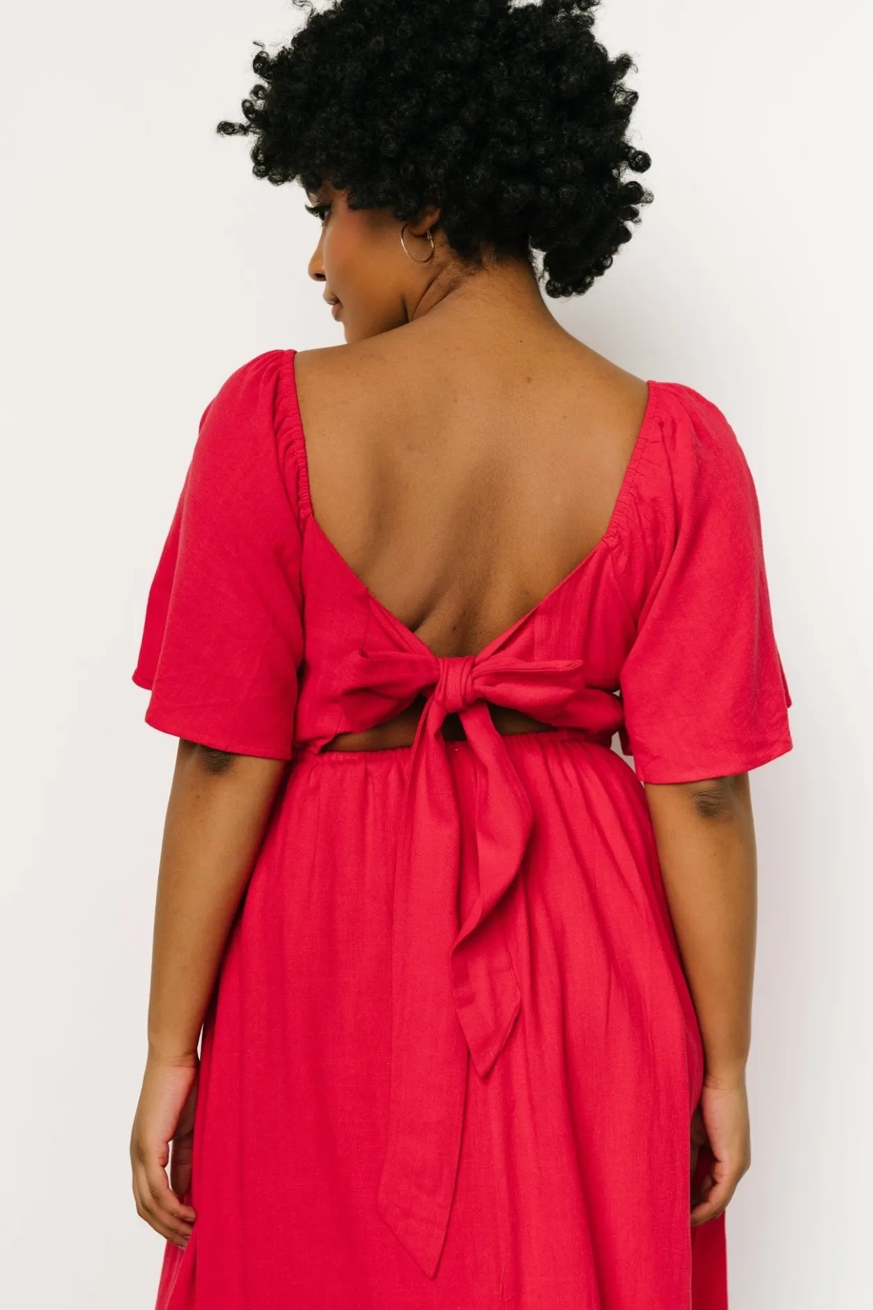 Online Baltic Born Raquel Back Tie Midi Dress | Red