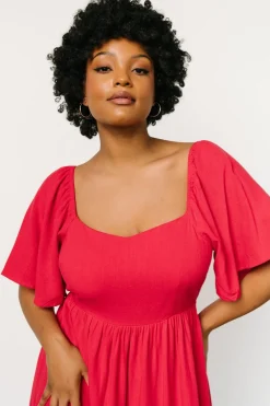 Online Baltic Born Raquel Back Tie Midi Dress | Red