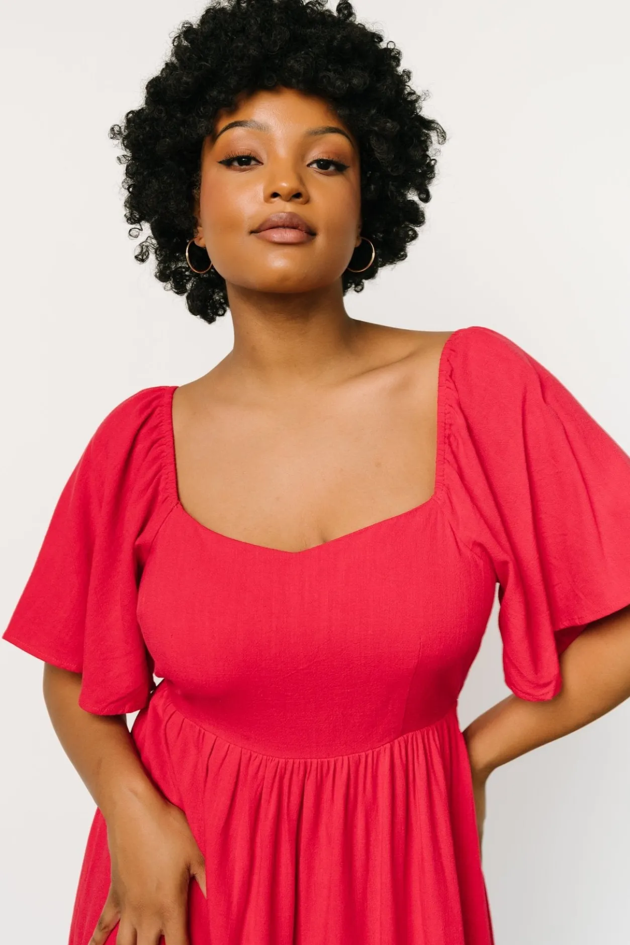 Online Baltic Born Raquel Back Tie Midi Dress | Red