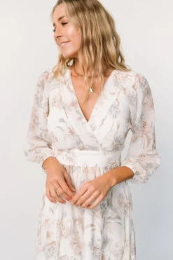 Outlet Baltic Born Raven Midi Dress | Off White Floral OffWhiteFloral