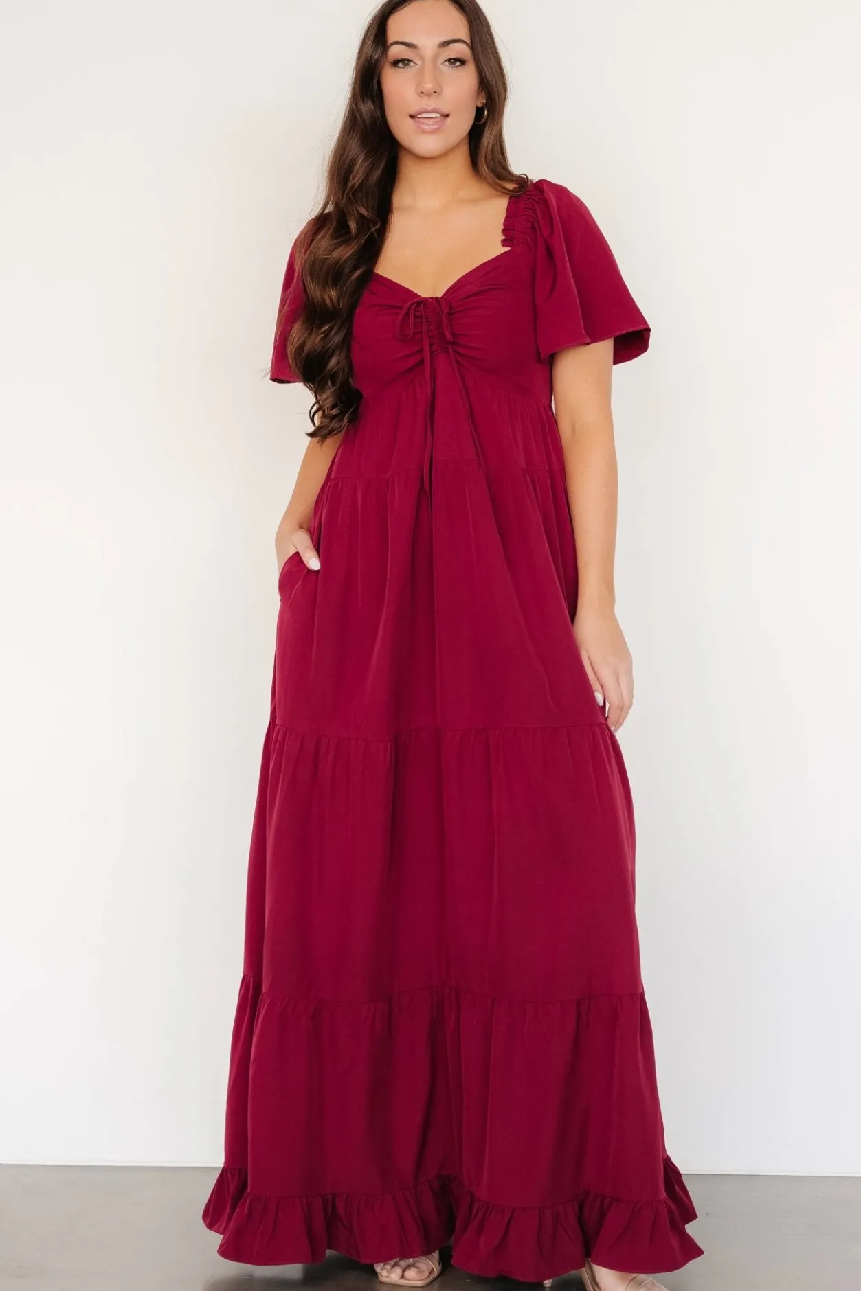 New Baltic Born Raya Maxi Dress | Berry