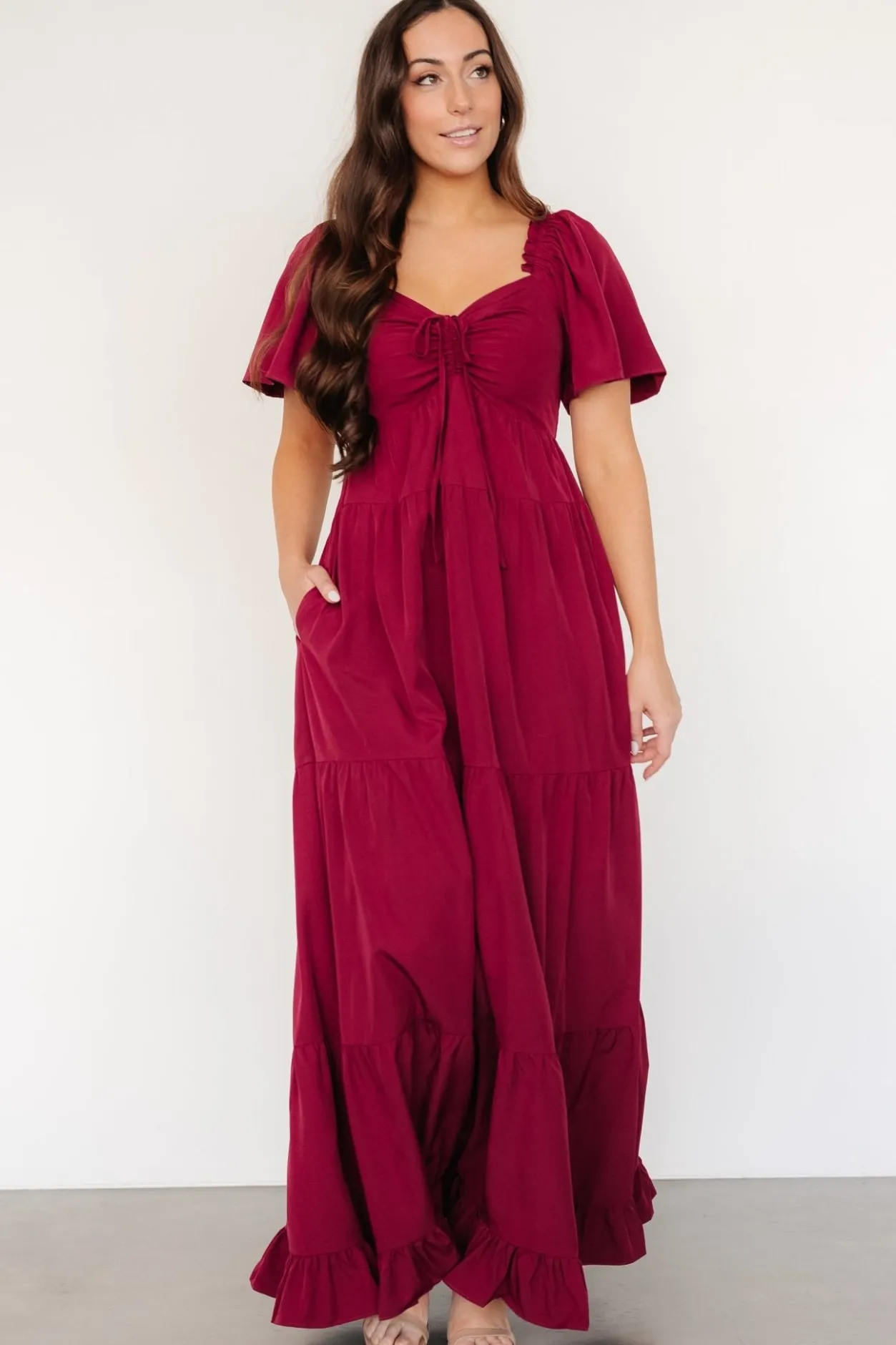 New Baltic Born Raya Maxi Dress | Berry