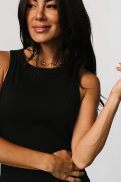 Clearance Baltic Born Raye Textured Tank Top | Black