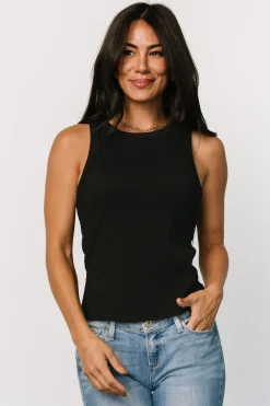 Clearance Baltic Born Raye Textured Tank Top | Black