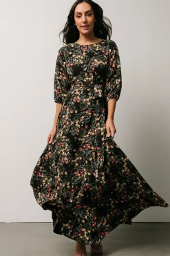Hot Baltic Born Rebecca Maxi Dress | Black Pomegranate Print BlackPomegranatePrint
