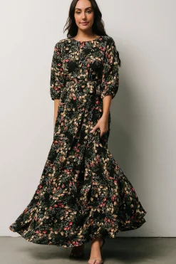 Hot Baltic Born Rebecca Maxi Dress | Black Pomegranate Print BlackPomegranatePrint