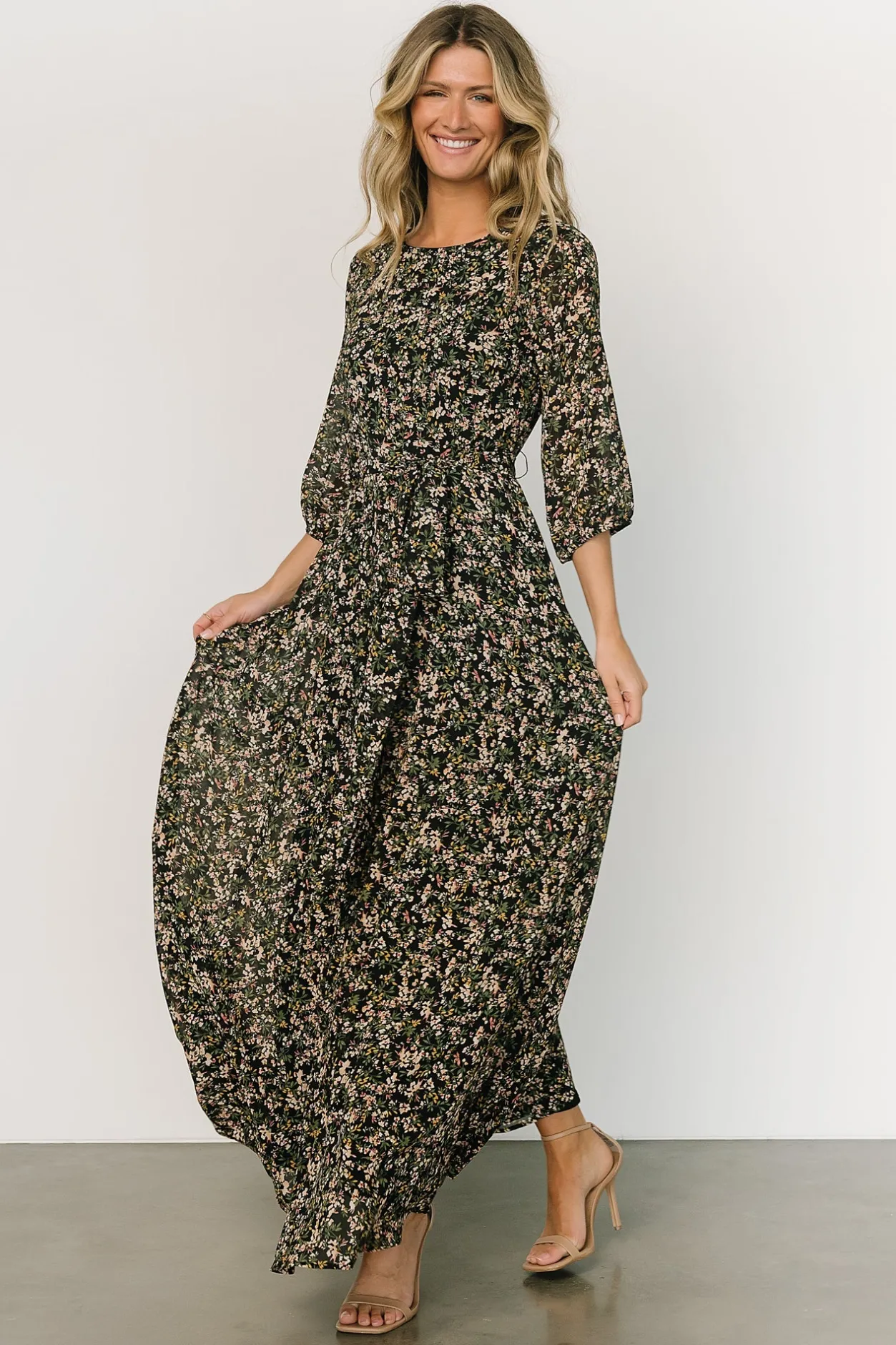 Best Baltic Born Rebecca Maxi Dress | Black Floral BlackFloral