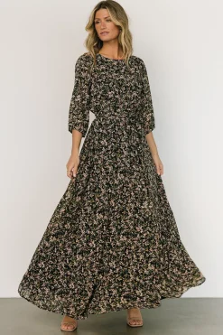 Best Baltic Born Rebecca Maxi Dress | Black Floral BlackFloral