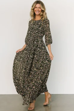 Best Baltic Born Rebecca Maxi Dress | Black Floral BlackFloral