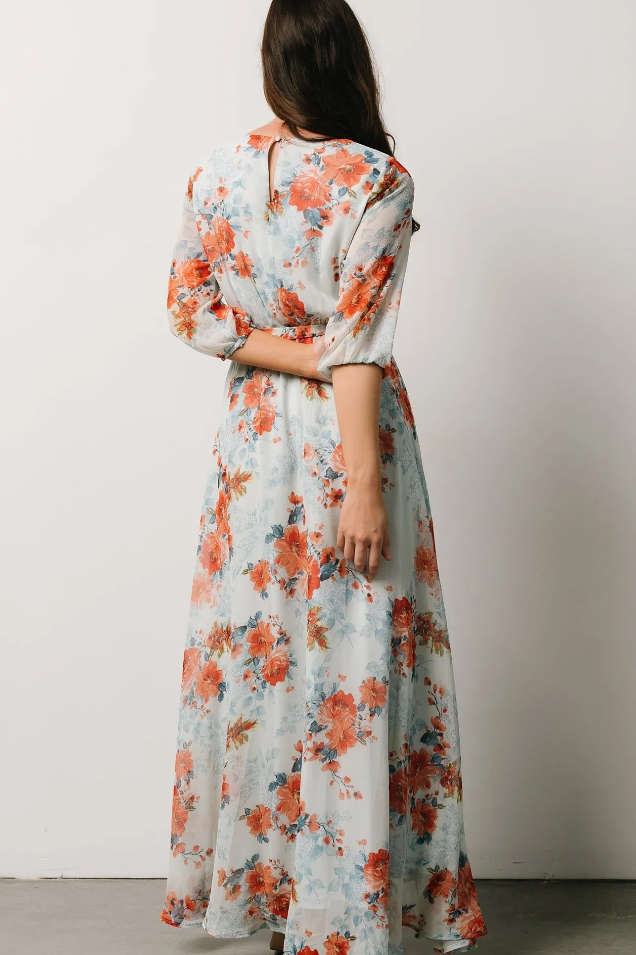 Best Baltic Born Rebecca Maxi Dress | Blue + Coral Blossom Blue+CoralBlossom