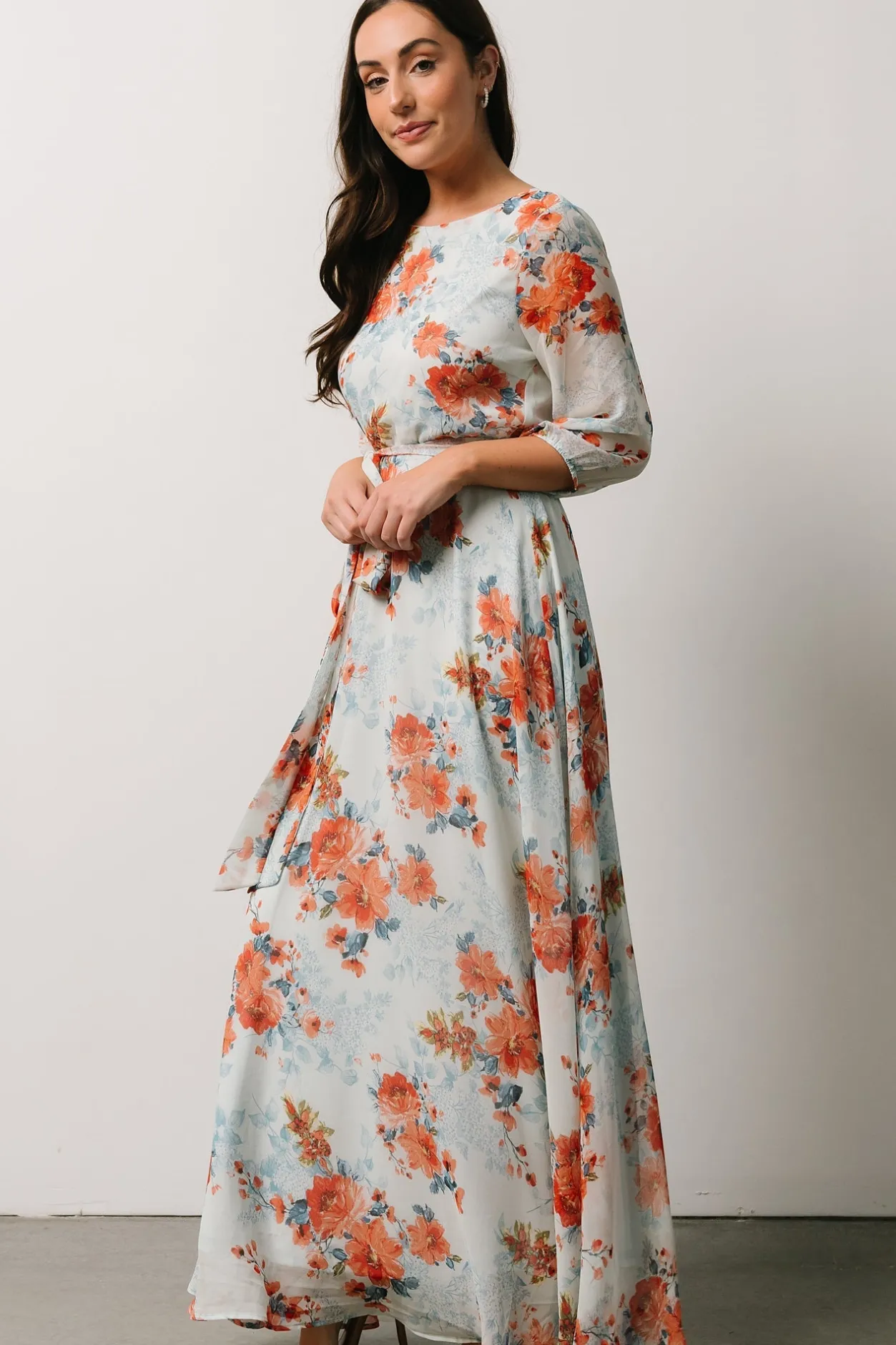 Best Baltic Born Rebecca Maxi Dress | Blue + Coral Blossom Blue+CoralBlossom