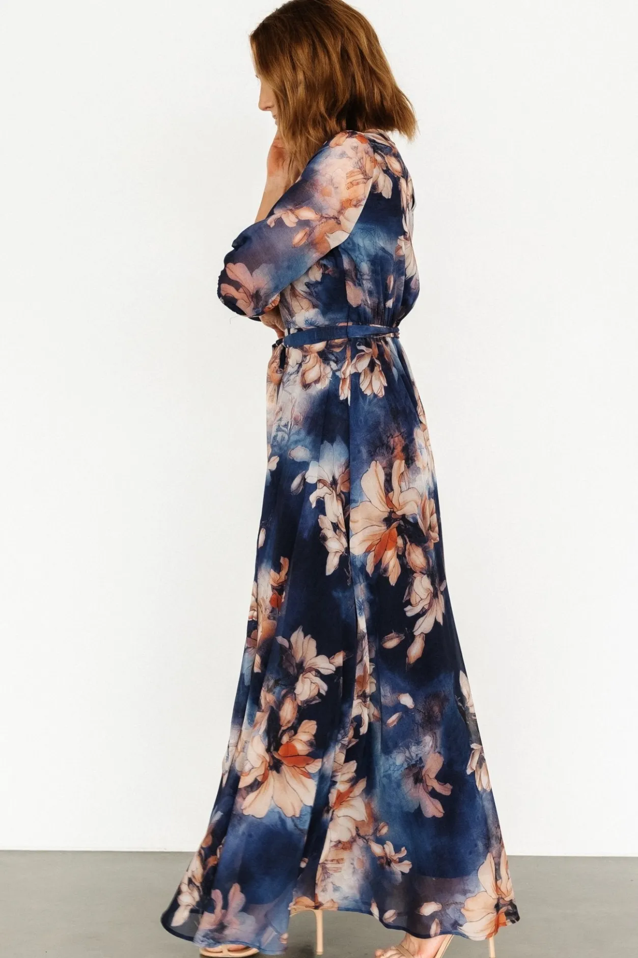 Outlet Baltic Born Rebecca Maxi Dress | Dark Blue Floral DarkBlueFloral