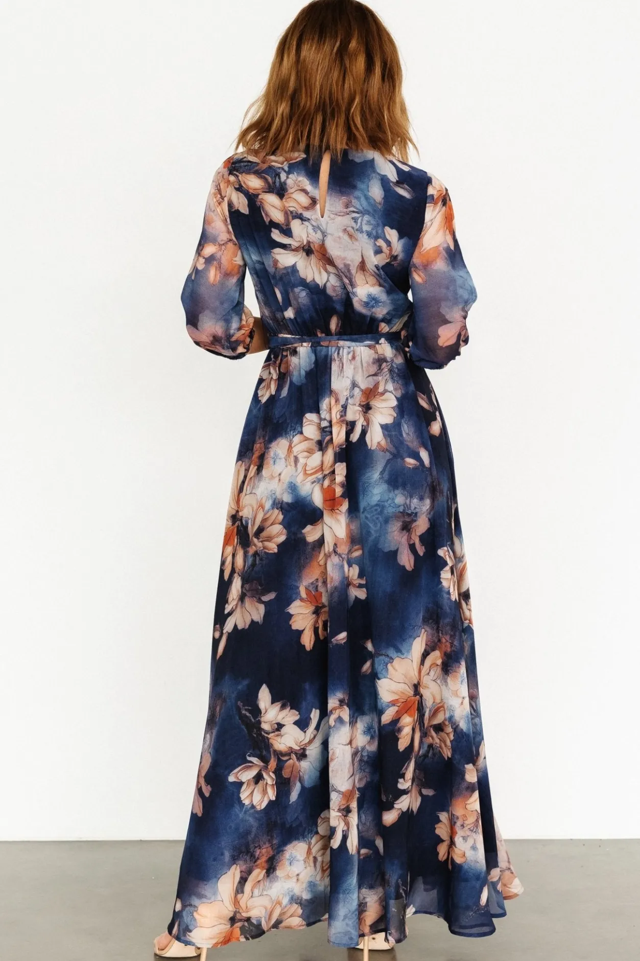 Outlet Baltic Born Rebecca Maxi Dress | Dark Blue Floral DarkBlueFloral