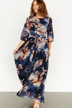 Outlet Baltic Born Rebecca Maxi Dress | Dark Blue Floral DarkBlueFloral