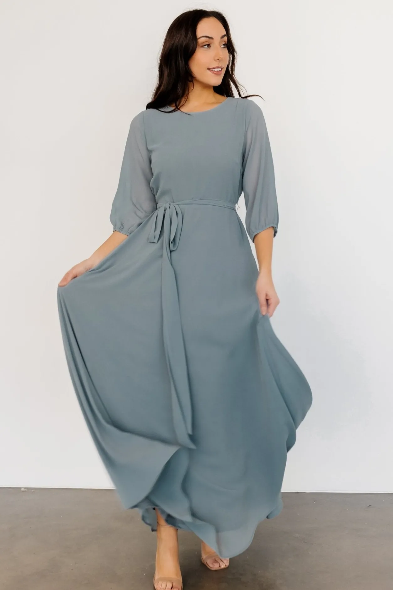 Online Baltic Born Rebecca Maxi Dress | Dusty Blue DustyBlue
