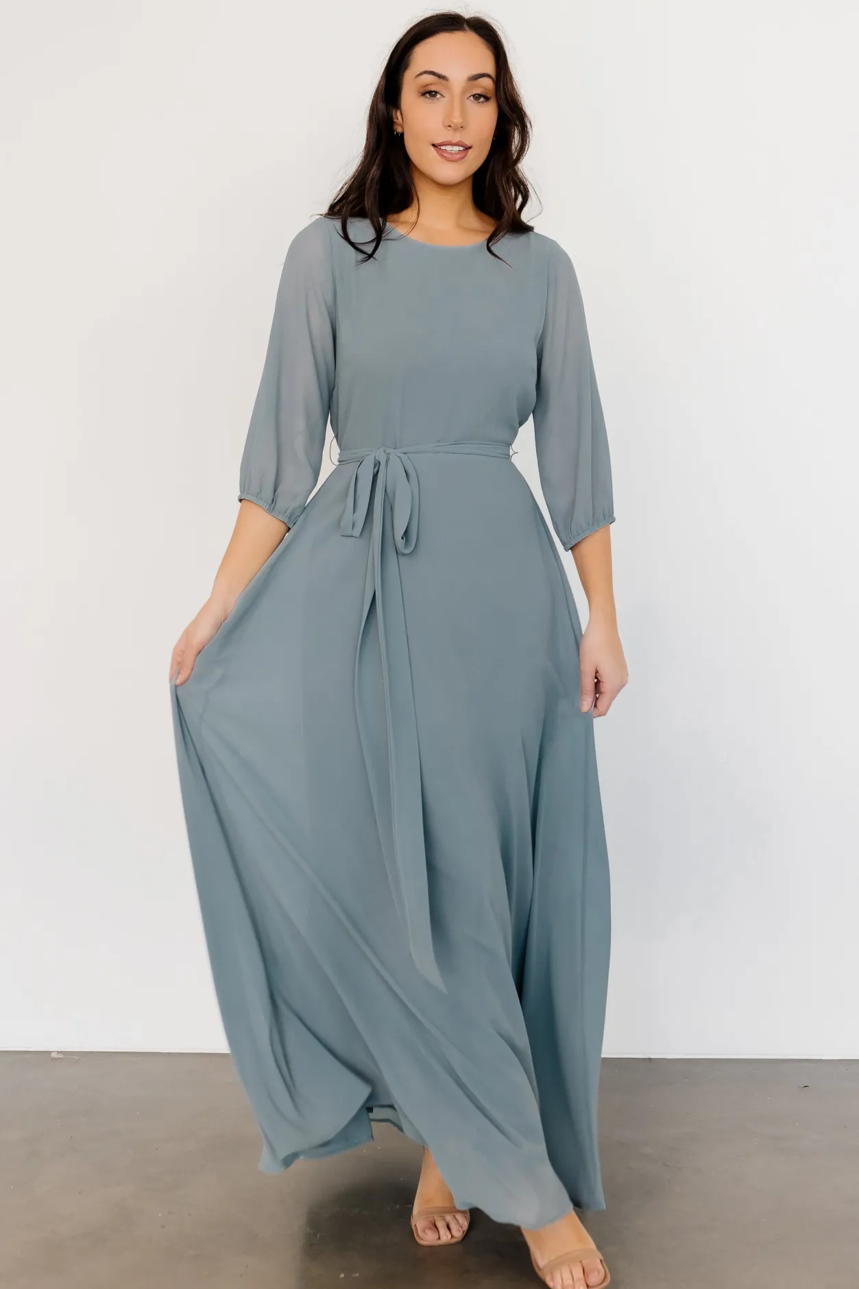 Online Baltic Born Rebecca Maxi Dress | Dusty Blue DustyBlue