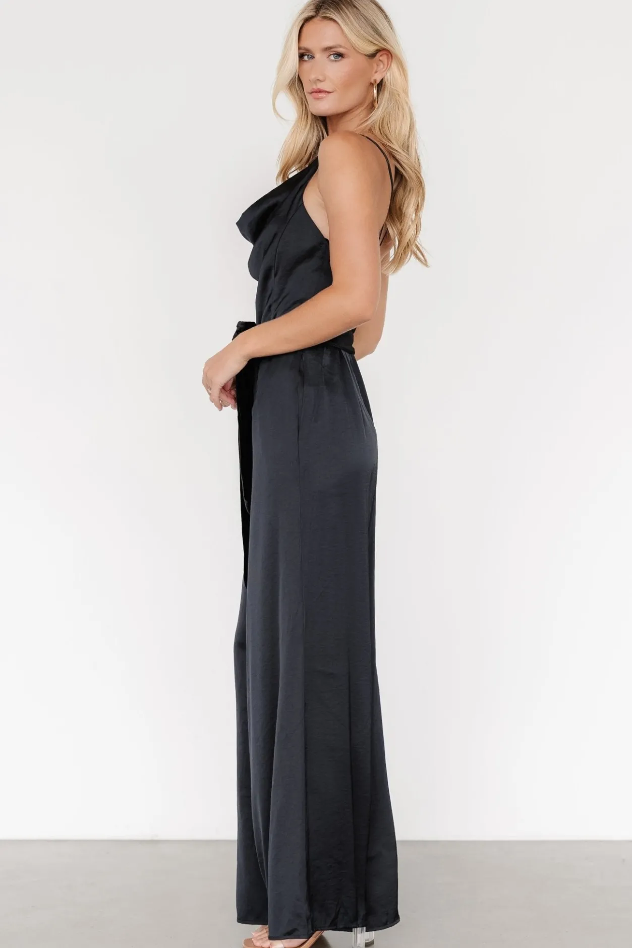 Discount Baltic Born Rebel Satin Jumpsuit | Black