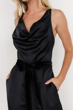 Discount Baltic Born Rebel Satin Jumpsuit | Black
