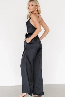 Discount Baltic Born Rebel Satin Jumpsuit | Black