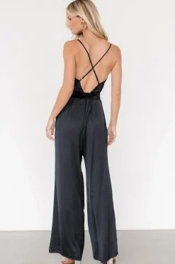 Discount Baltic Born Rebel Satin Jumpsuit | Black