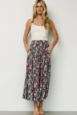 Hot Baltic Born Reilly Maxi Skirt | Navy Flower Print NavyFlowerPrint
