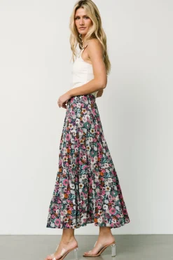 Hot Baltic Born Reilly Maxi Skirt | Navy Flower Print NavyFlowerPrint