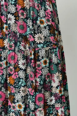 Hot Baltic Born Reilly Maxi Skirt | Navy Flower Print NavyFlowerPrint