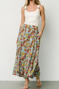 Hot Baltic Born Reilly Maxi Skirt | Teal Flower Print TealFlowerPrint