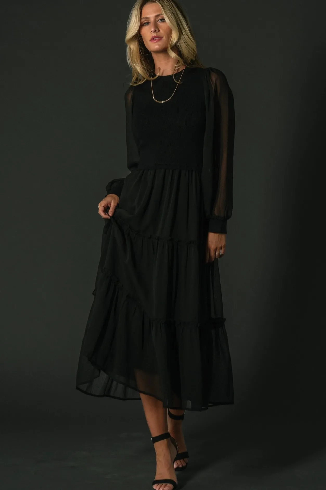 Fashion Baltic Born Remi Ribbed Maxi Dress | Black