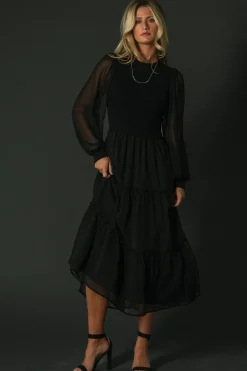 Fashion Baltic Born Remi Ribbed Maxi Dress | Black