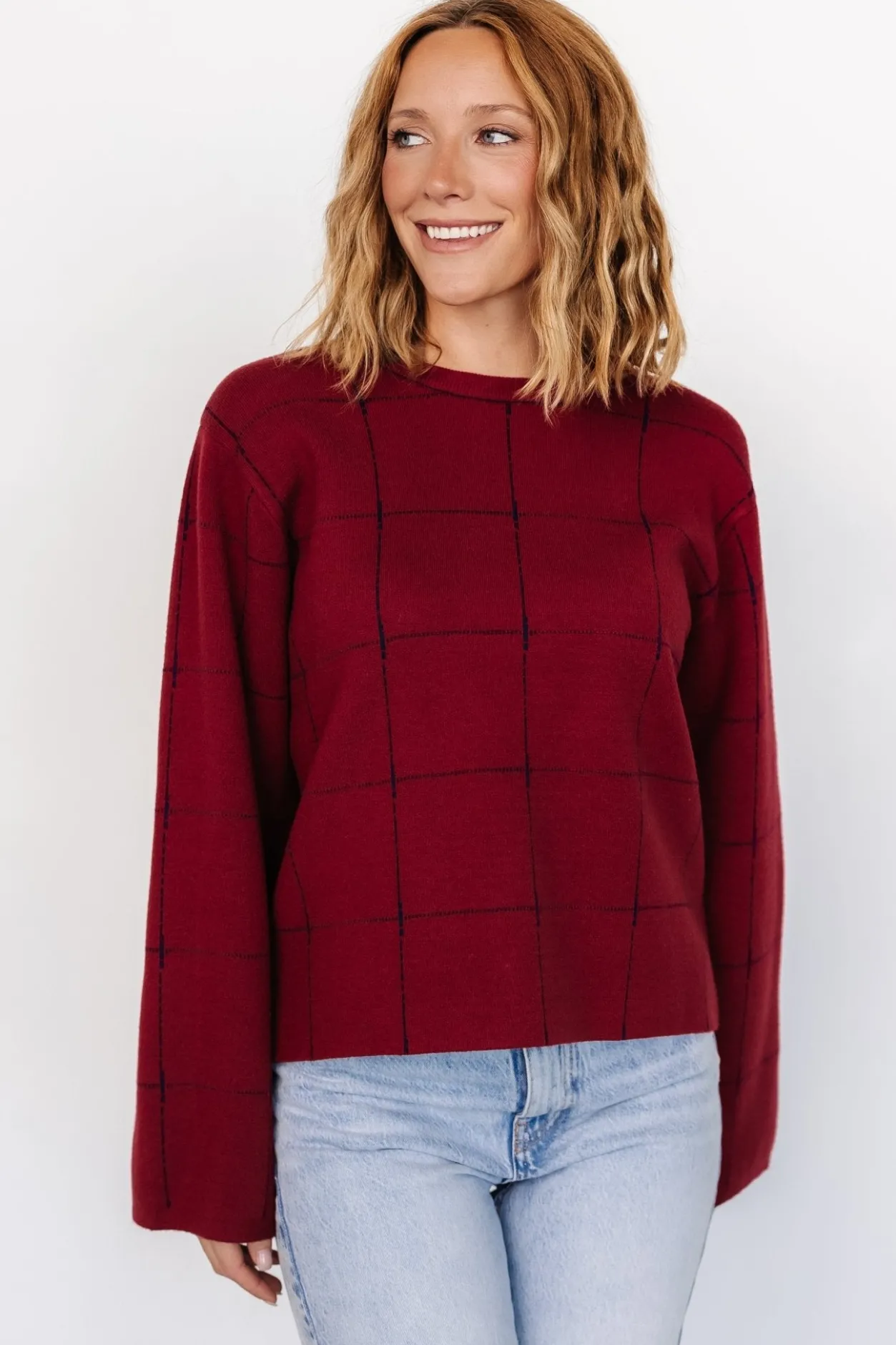 Fashion Baltic Born Remington Sweater | Red + Navy Red+Navy