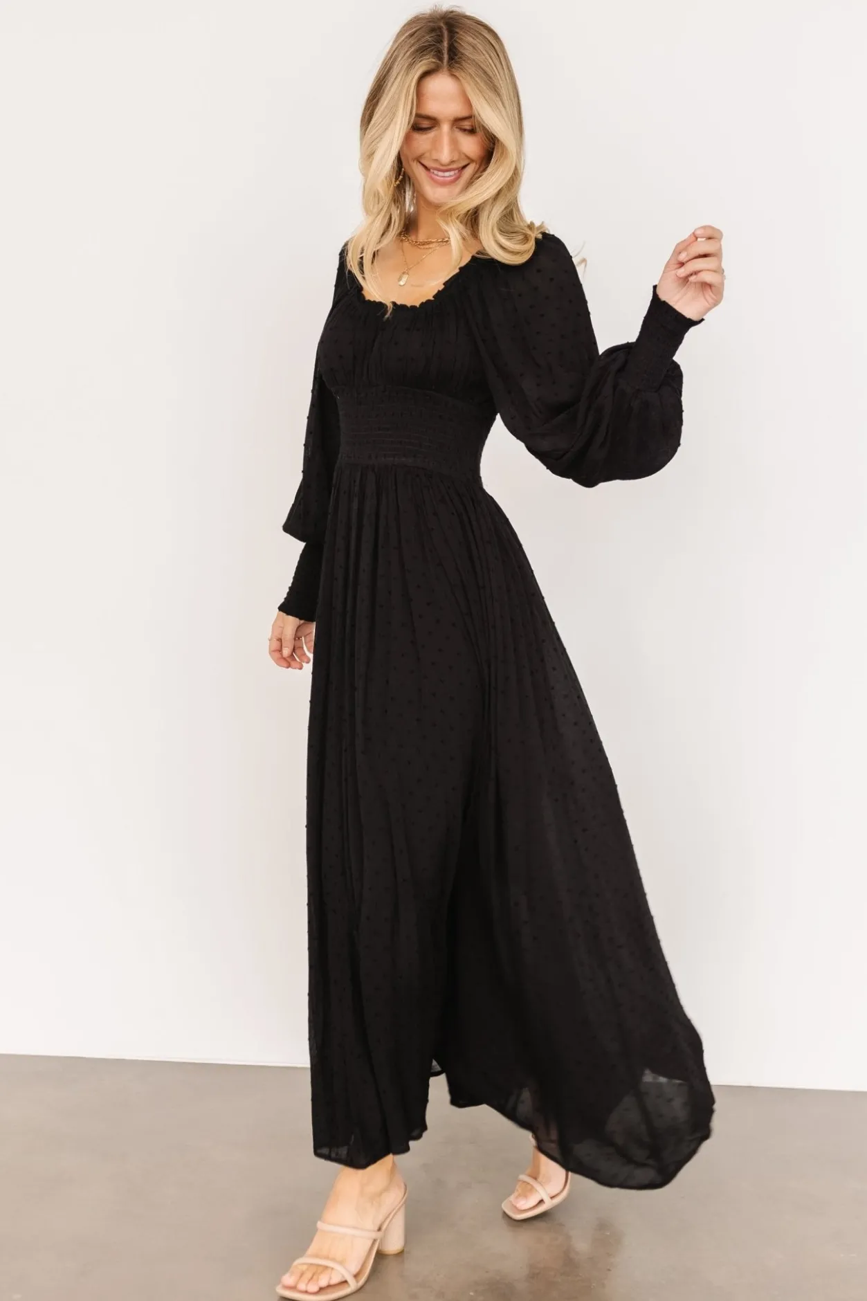 Sale Baltic Born Renata Dot Maxi Dress | Black