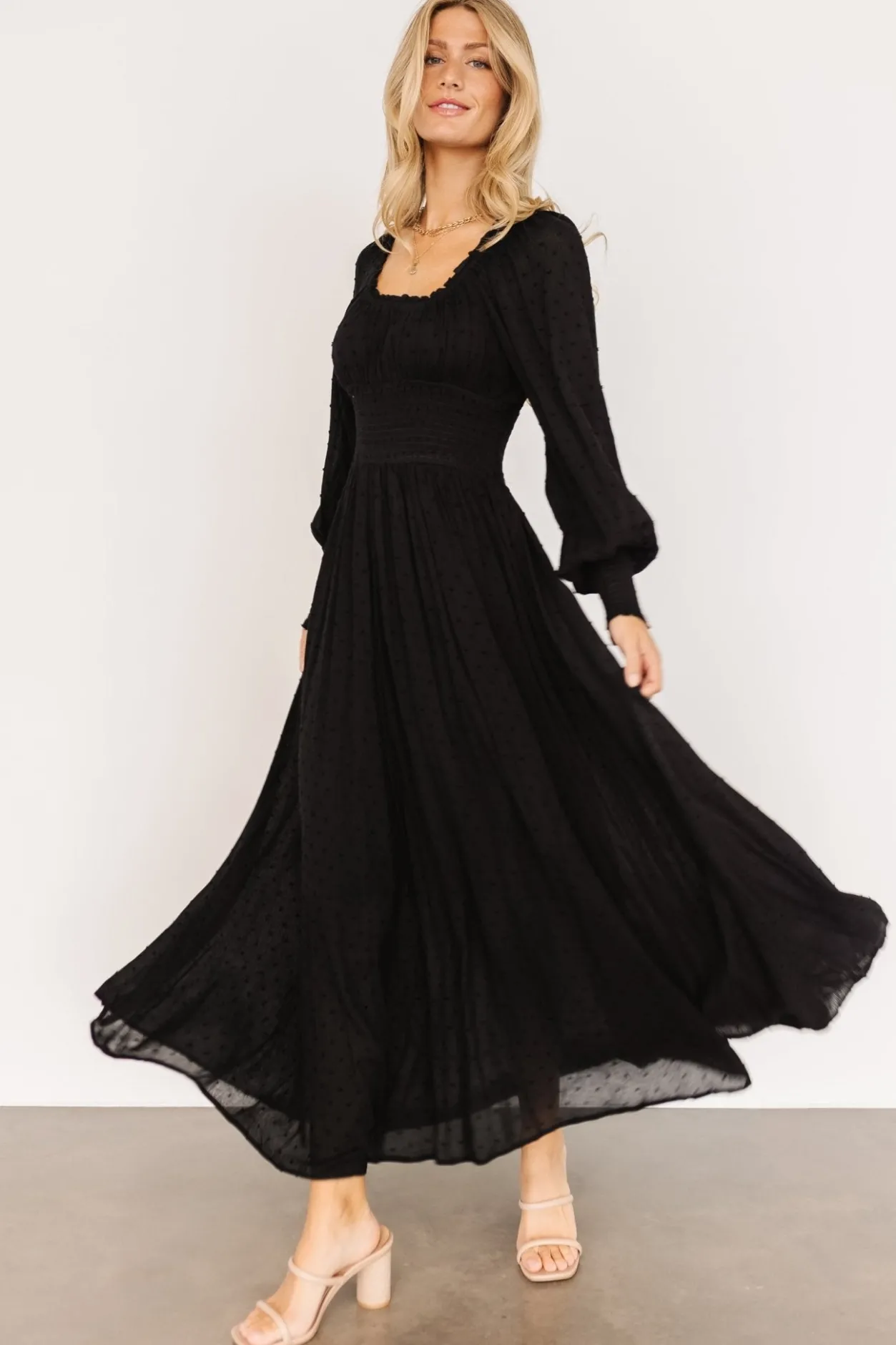 Sale Baltic Born Renata Dot Maxi Dress | Black