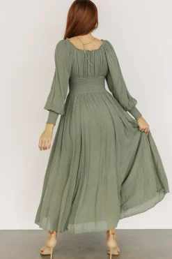 Online Baltic Born Renata Dot Maxi Dress | Dusty Olive DustyOlive