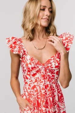 Fashion Baltic Born Renee Maxi Dress | White + Red White+Red