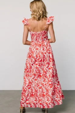 Fashion Baltic Born Renee Maxi Dress | White + Red White+Red