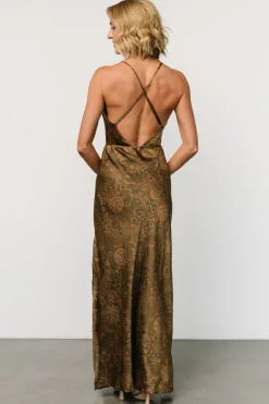Fashion Baltic Born Reno Slip Maxi Dress | Brown + Olive Brown+Olive