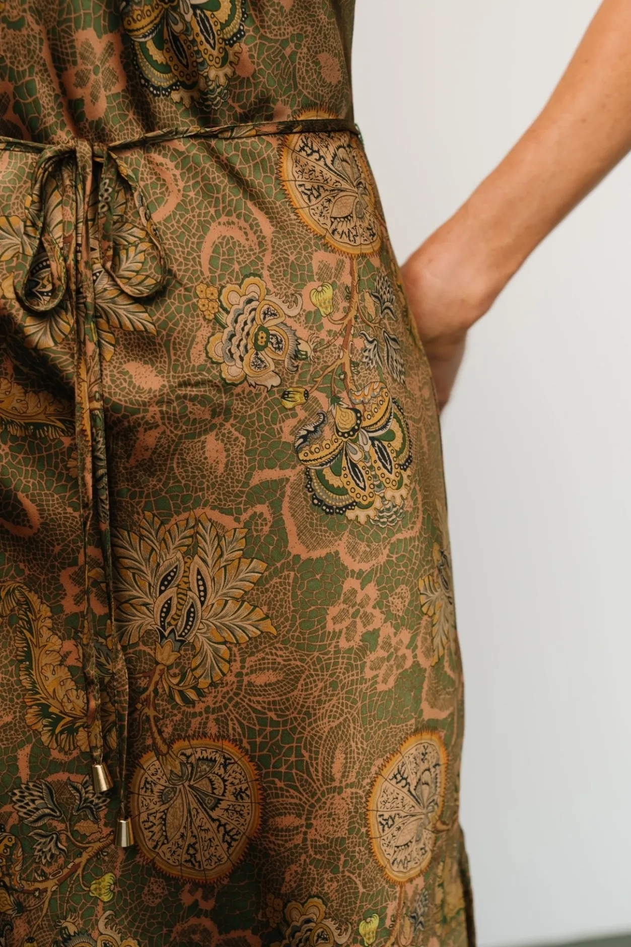 Fashion Baltic Born Reno Slip Maxi Dress | Brown + Olive Brown+Olive