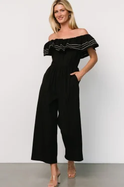Clearance Baltic Born Reyna Off Shoulder Jumpsuit | Black