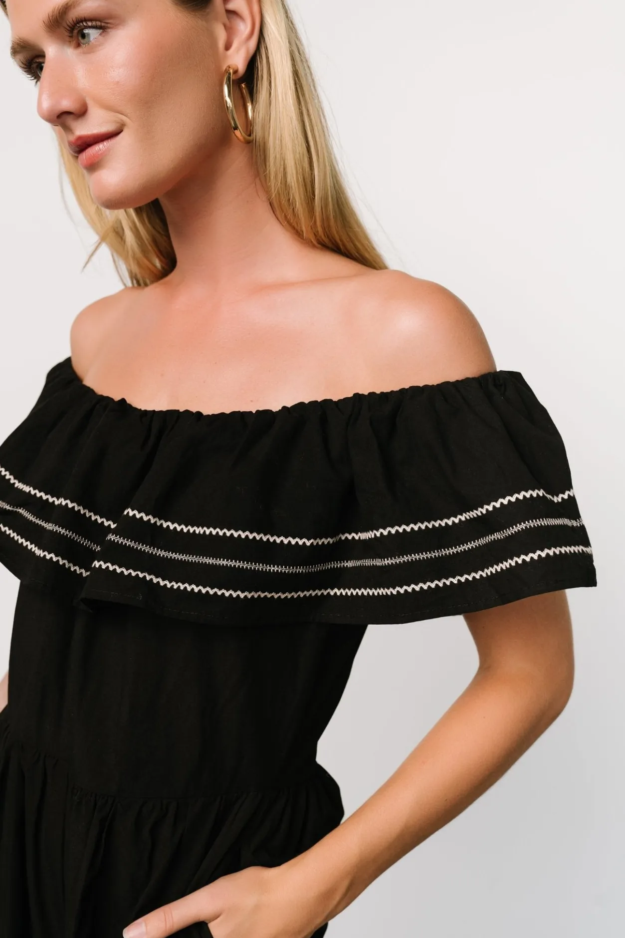 Clearance Baltic Born Reyna Off Shoulder Jumpsuit | Black