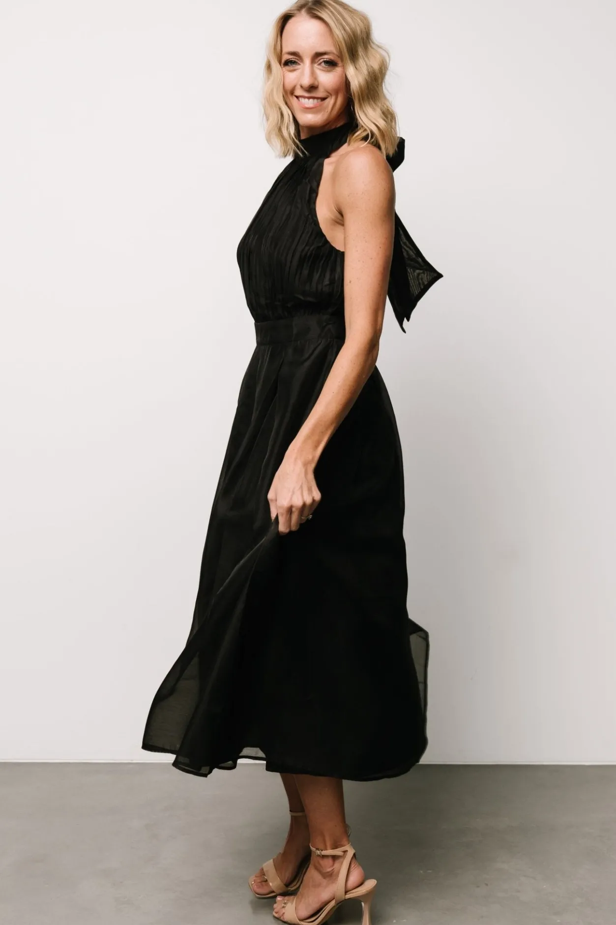 Discount Baltic Born Rheise Pleated Top Dress | Black