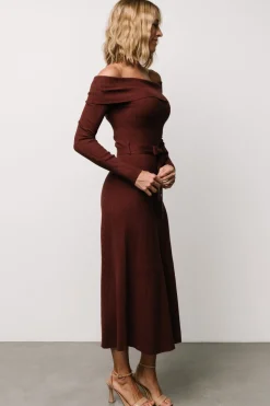 Online Baltic Born Rheta Off Shoulder Sweater Dress | Mahogany