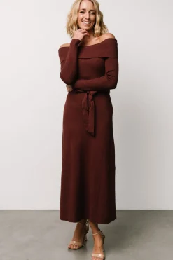 Online Baltic Born Rheta Off Shoulder Sweater Dress | Mahogany