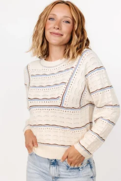 Hot Baltic Born Rhya Knit Sweater | Cream + Blue Cream+Blue