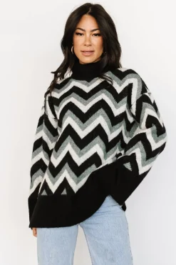 Sale Baltic Born Ricks Sweater | Black + Green Multi Black+GreenMulti