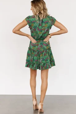 Discount Baltic Born Rio Short Dress | Green Multi GreenMulti